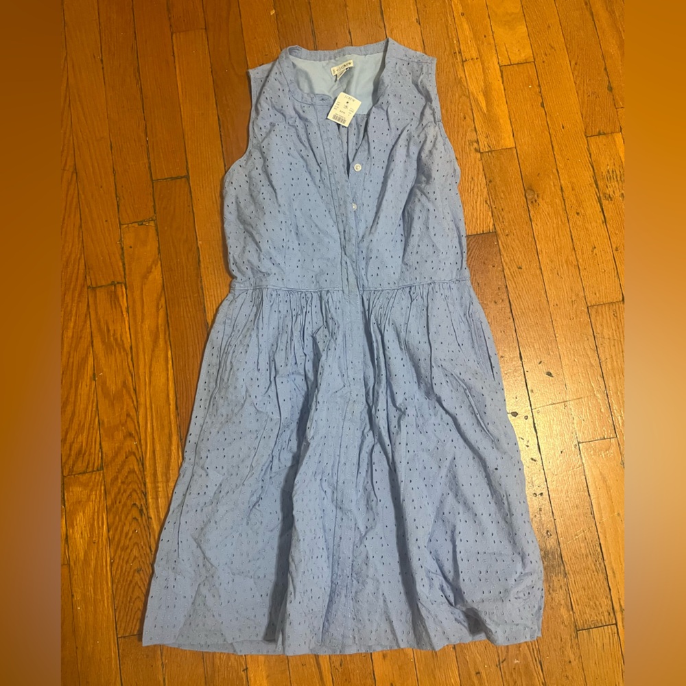 J. Crew Eyelet Spring Periwinkle Dress